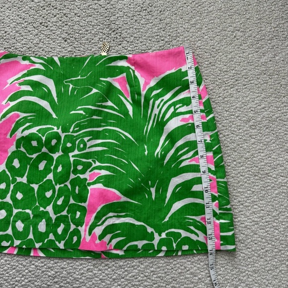 Lilly Pulitzer Pink and Green Pineapple Mini Skirt - Picture 9 of 9
